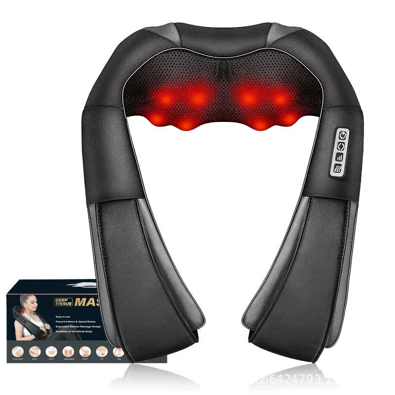 Masajeador Cervical con Luz Roja Infrarroja y Calor — Cuello, Espalda y Cintura